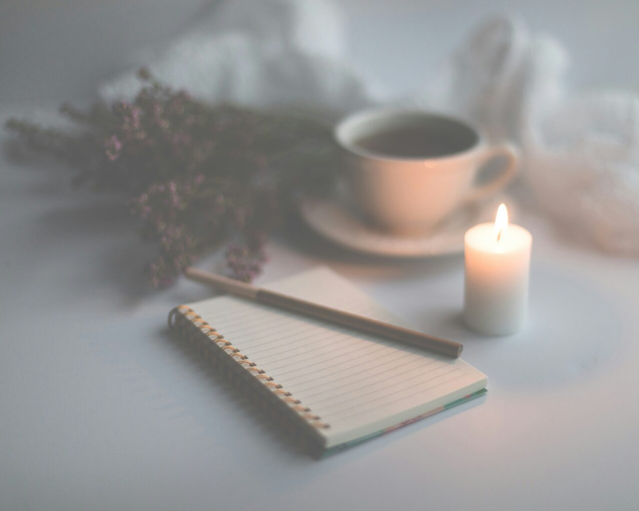 Image of journal representing wellbeing journaling for mental health 
